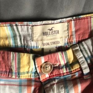 Hollister girls plaid shorts